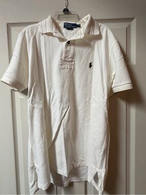 Ralph Lauren Men’s White Polo with Black Pony Logo